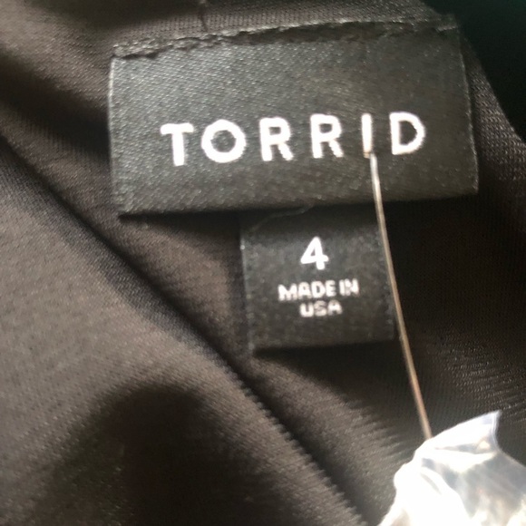 Torrid Mini Studio Knit Ruched Dress Sz. 4X Black Short Sleeve Wedding Guest NWT - Picture 7 of 8